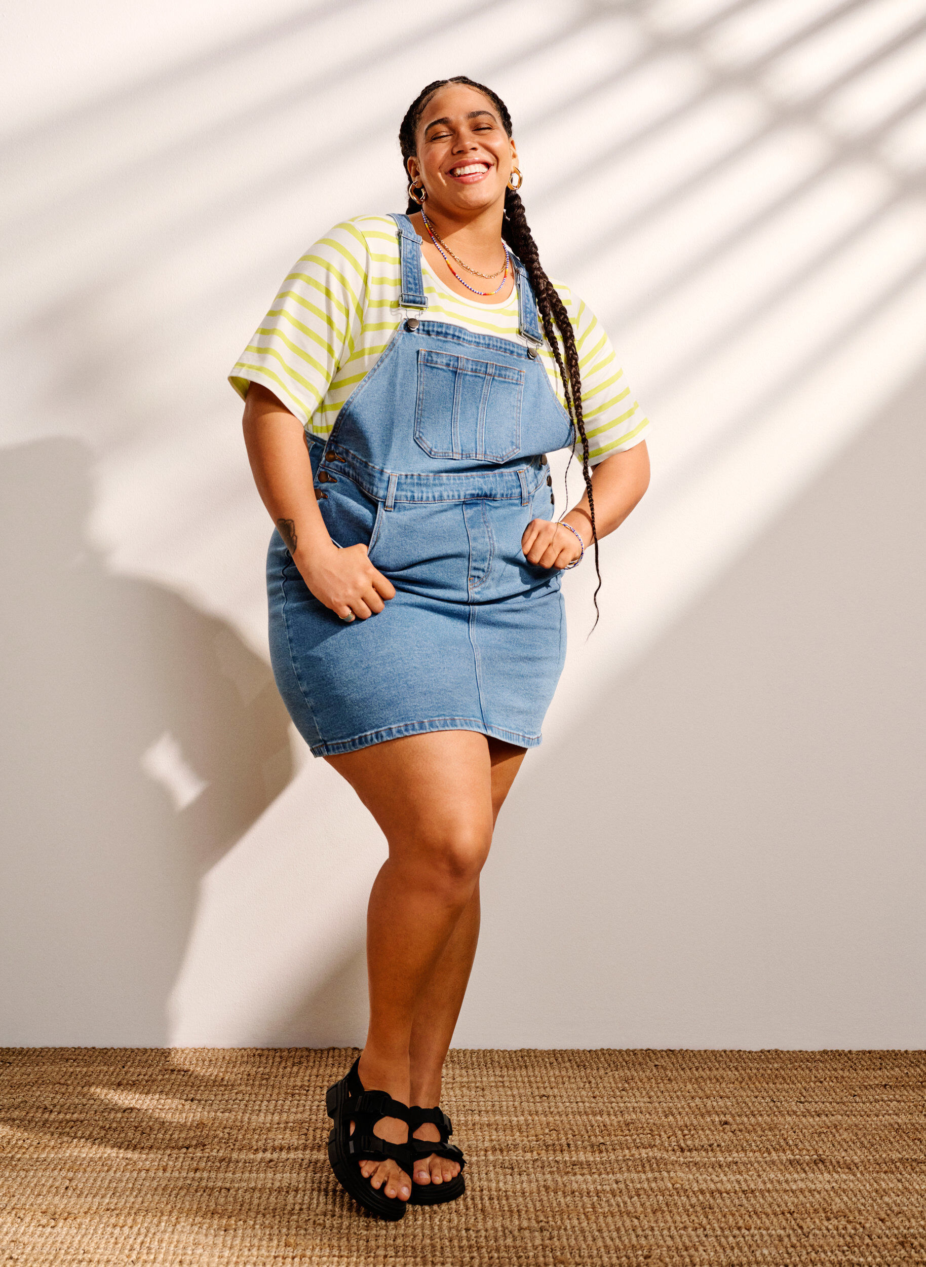 Zizzifashion Overalls dress in denim, Blue, Image image number 1