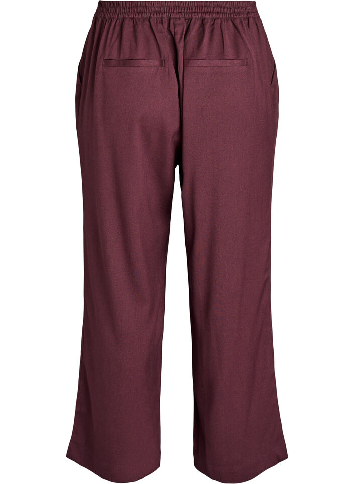 Wide-leg trousers with a high waist, Dark Bordeaux, Packshot image number 1