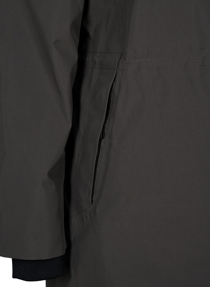 Functional parka winter coat with a hood, Raven, Packshot image number 3