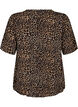 Short sleeve viscose Blouse with print, Brown, Packshot image number 1
