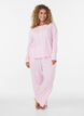 Organic cotton pyjama bottoms with eyelet embroidery, Pink, Model image number 0