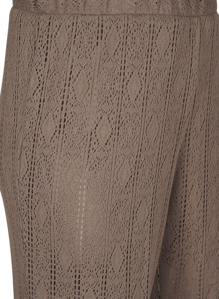 Trousers with an openwork pattern, Brown, Packshot image number 2