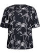 Short-sleeved blouse with embroidered pattern, Black, Packshot image number 0