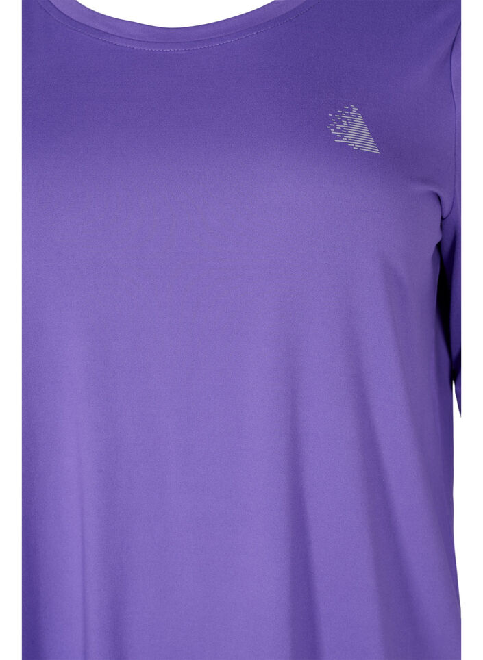 Sports top with 3/4 sleeves, Purple, Packshot image number 2
