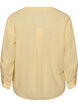 Blouse in linen and viscose with V-neck, Yellow, Packshot image number 1