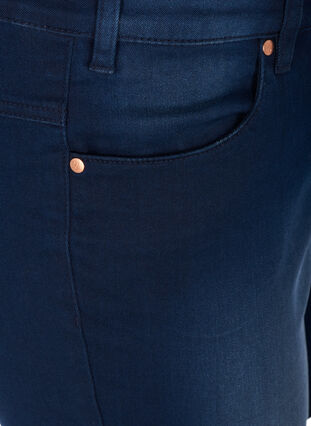 Slim fit Emily short with a regular waist, Blue denim, Packshot image number 2