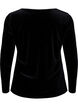 Velour top with long sleeves, Black, Packshot image number 1