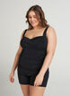 Tankini with a drape front, Black, Model image number 1