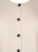 Rib knit cardigan with buttons, Beige, Packshot image number 2