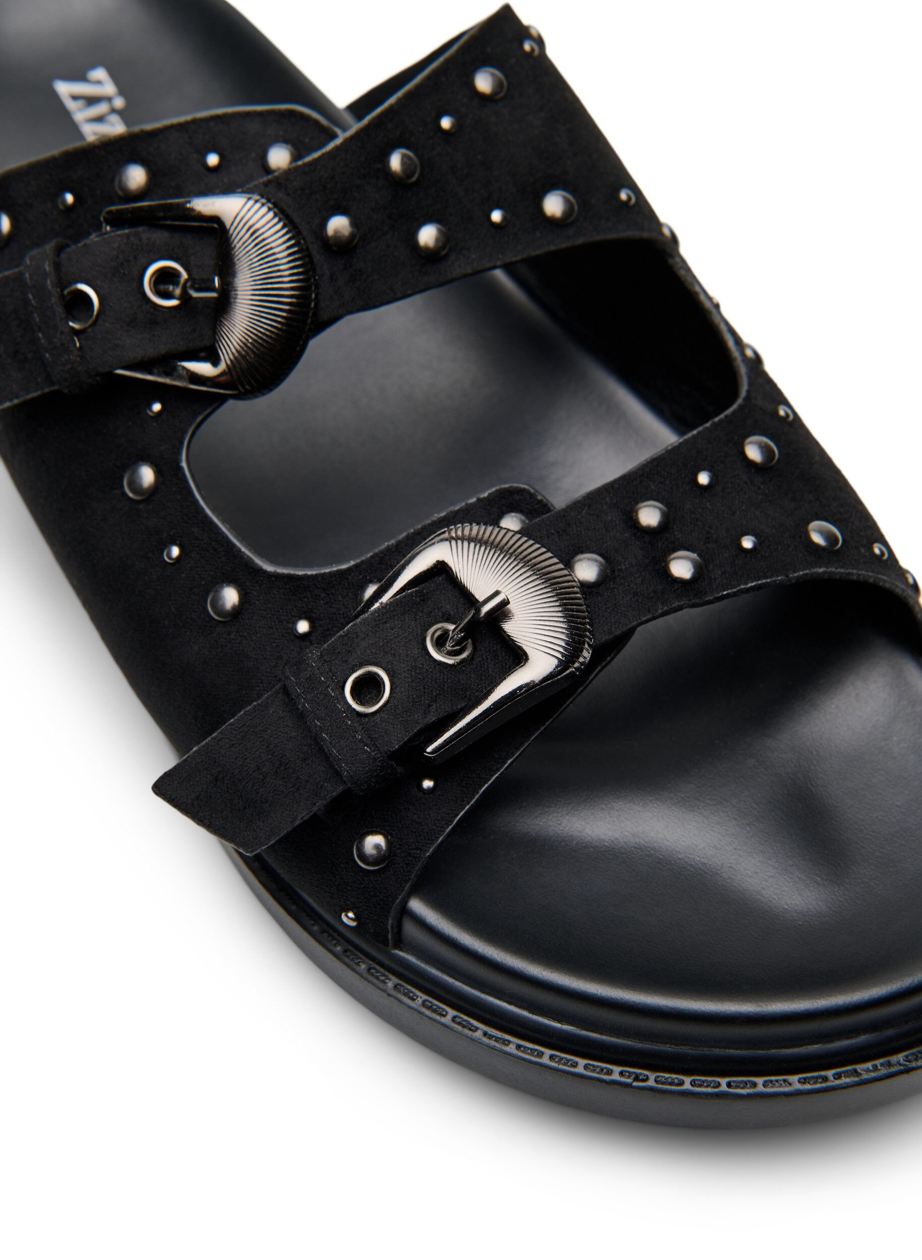 Zizzifashion Wide fit - Sandal with studs, Black, Packshot image number 3