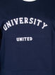 Sweatshirt with embossed text design, Blue, Packshot image number 2