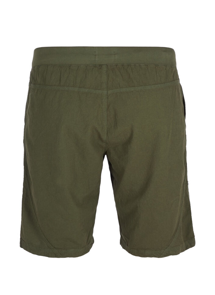 Loose cotton shorts with pockets, Green, Packshot image number 1