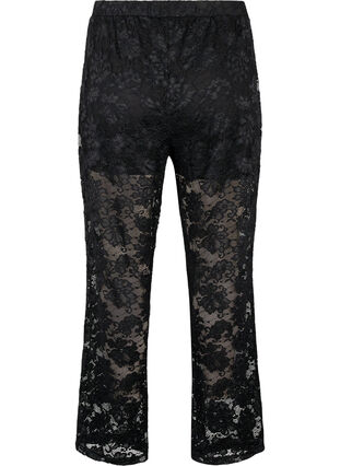 Laced pants with straight fit, Black, Packshot image number 1
