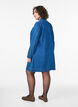 Short denim dress with zip detail and collar, Blue, Model image number 2