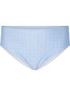 Bikini briefs with a tai-cut and textured pattern, Blue, Packshot image number 0