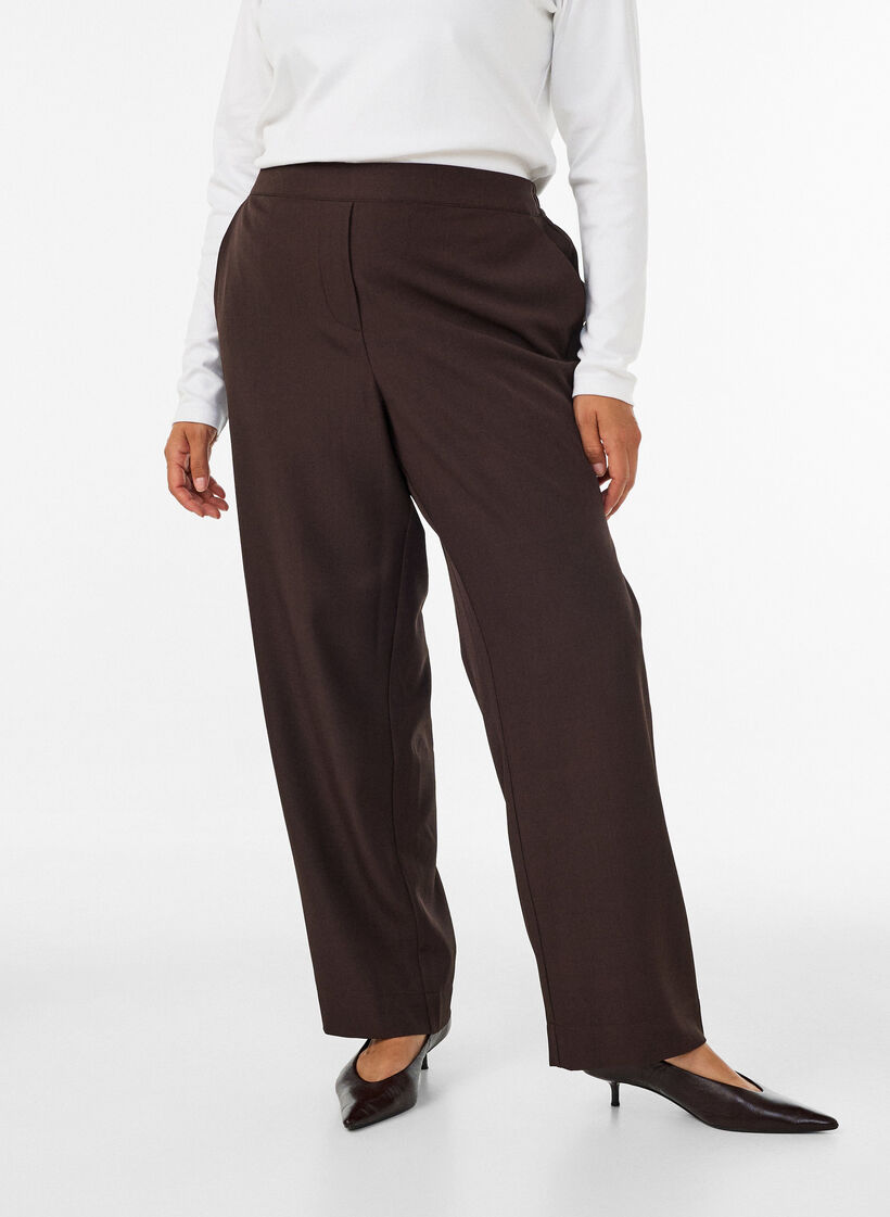 Loose trousers with pockets, Brown, Model image number 2
