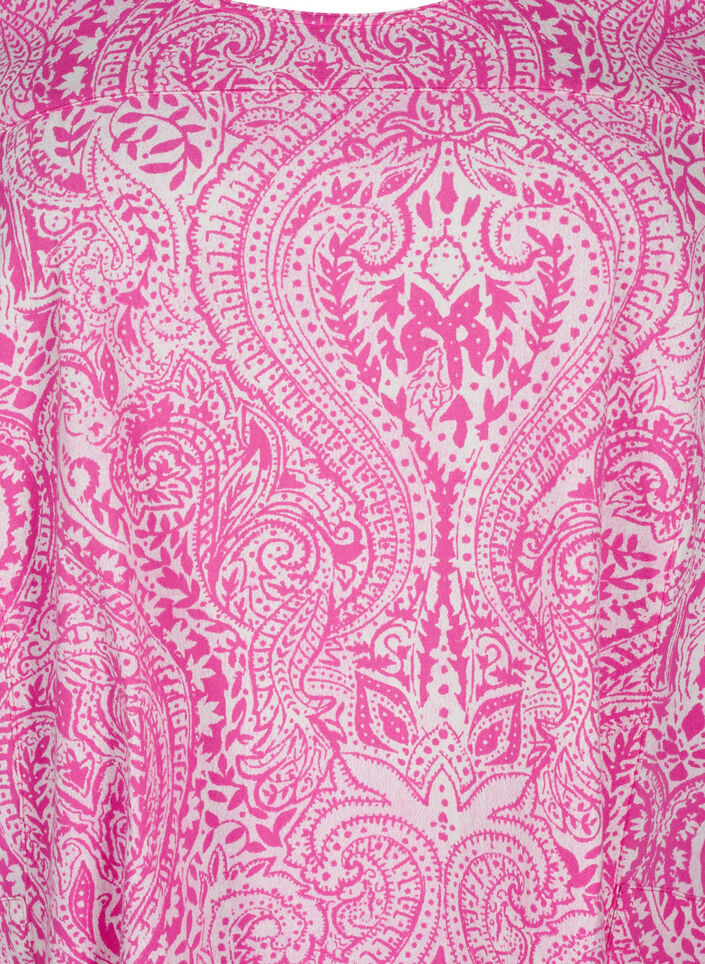 Short-sleeved, printed cotton dress, Pink, Packshot image number 2