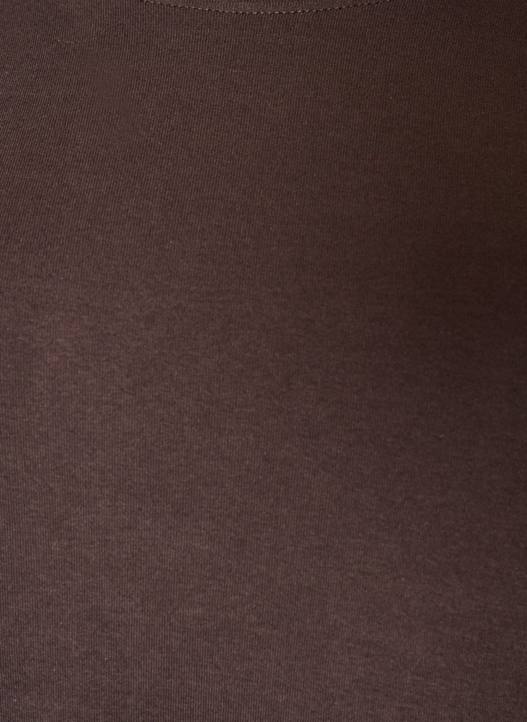 ZizzifashionLong-sleeved basic T-shirt with a round neck, Brown, Packshot image number 2