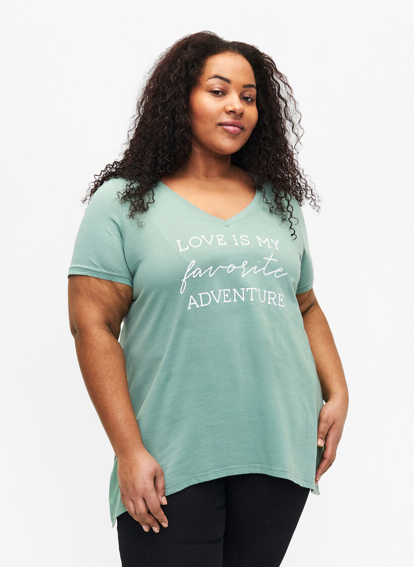 Cotton t-shirt with short sleeves, Chinois G. W. Love, Model image number 0