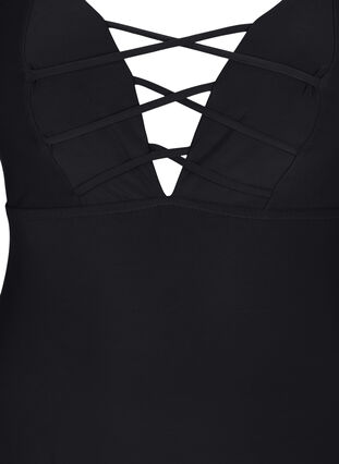 Swimsuit with string detail, Black, Packshot image number 2