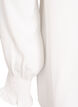 Blouse with smock cuffs and V-neck, Vanilla, Packshot image number 3