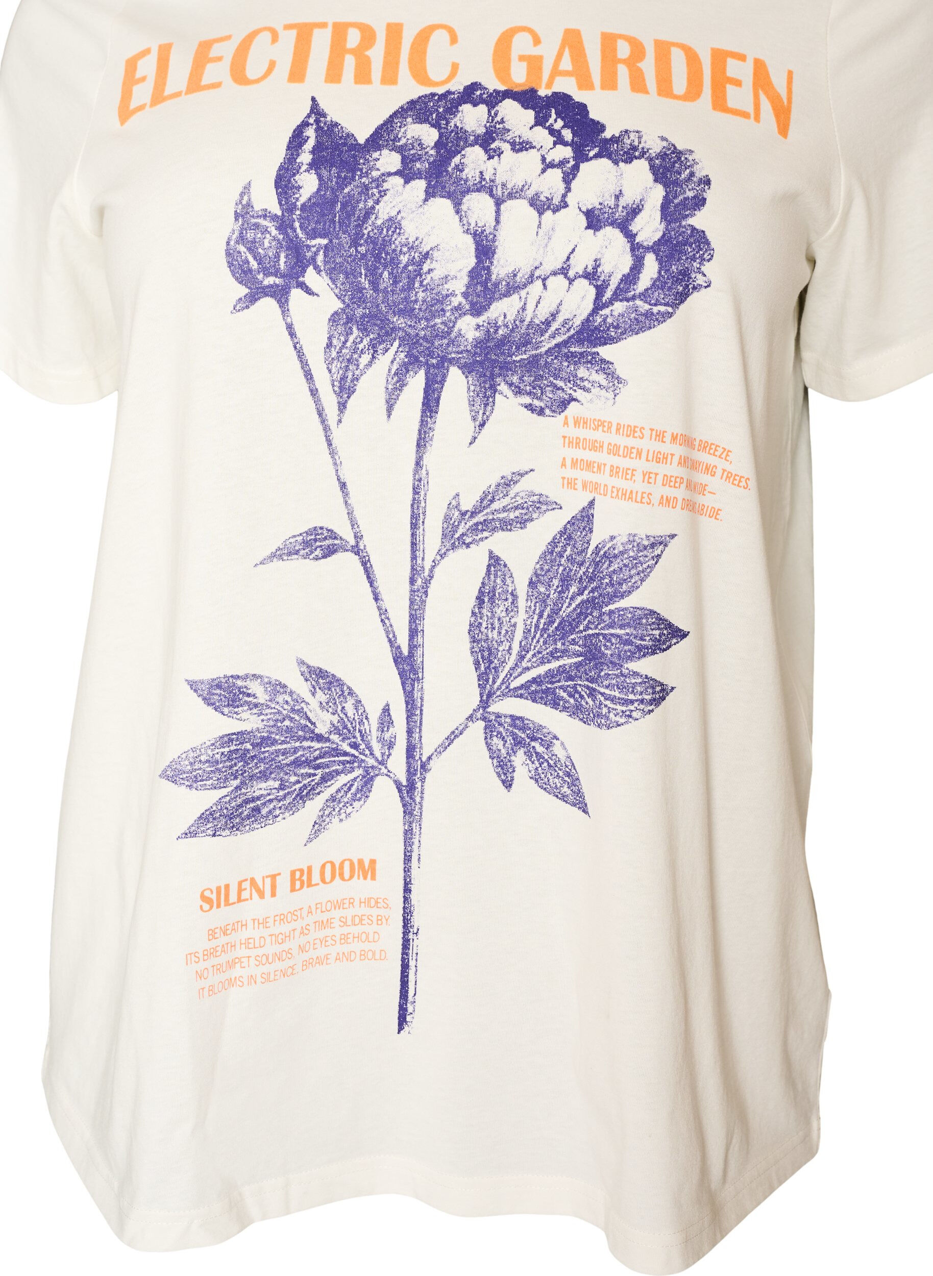 Zizzifashion Cotton T-shirt with print, White, Packshot image number 2
