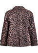 Double-breasted blazer jacket with leopard print, Brown, Packshot image number 1