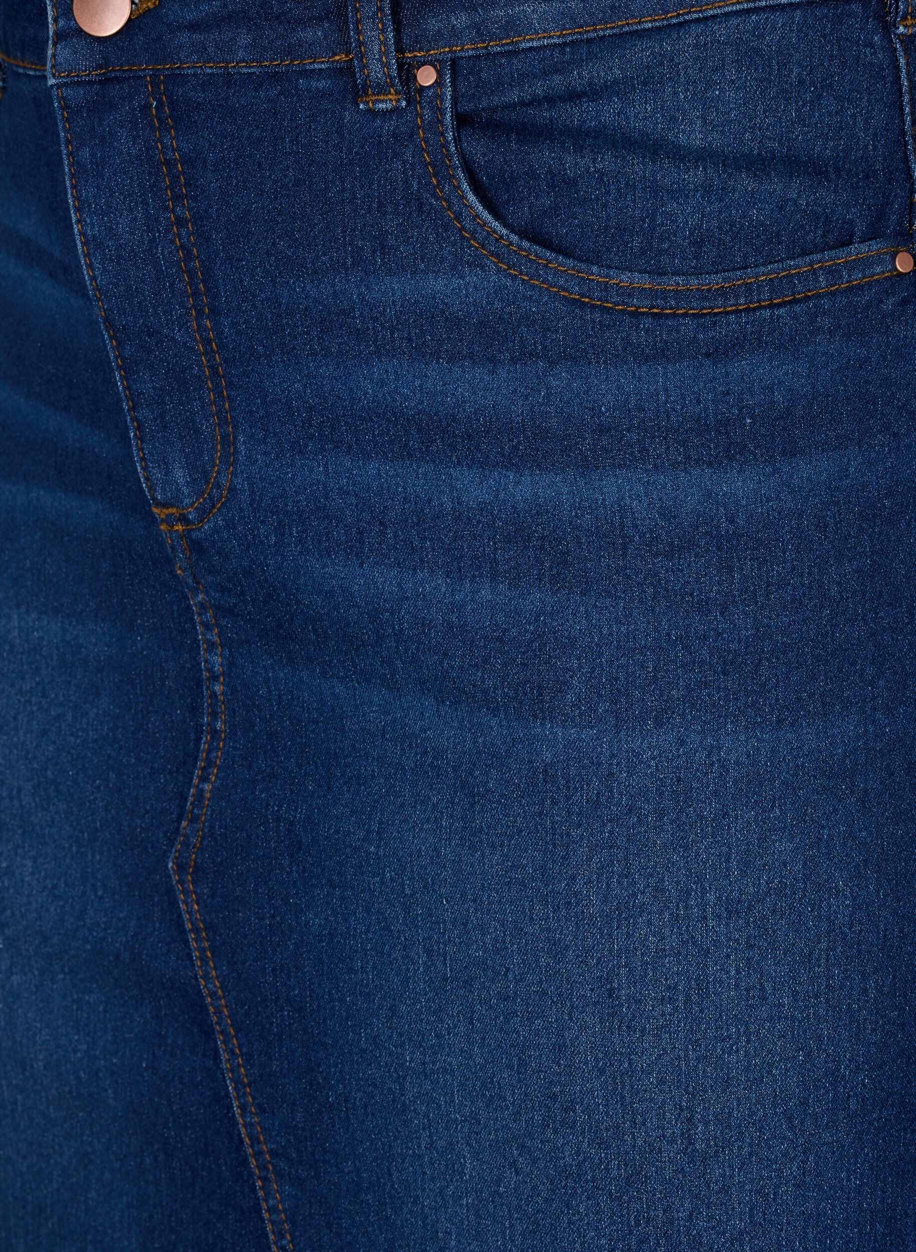 Zizzifashion FLASH - Tight-fitting denim skirt, Blue, Packshot image number 2