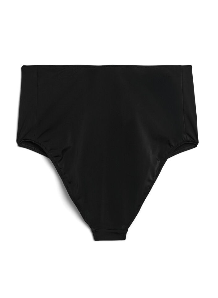 Bikini bottoms with high waist, Black, Packshot image number 1