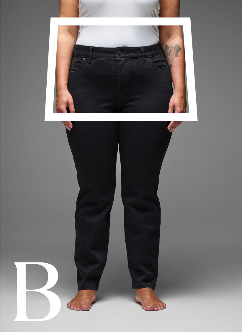 Slim fit jeans with a regular waist, Black, Model image number 1