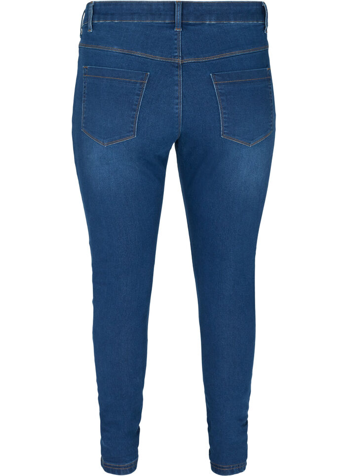 Jeggings in cotton blend, Blue denim, Packshot image number 1