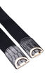 Elastic waist belt with gold-colored buckle, Black, Packshot image number 2