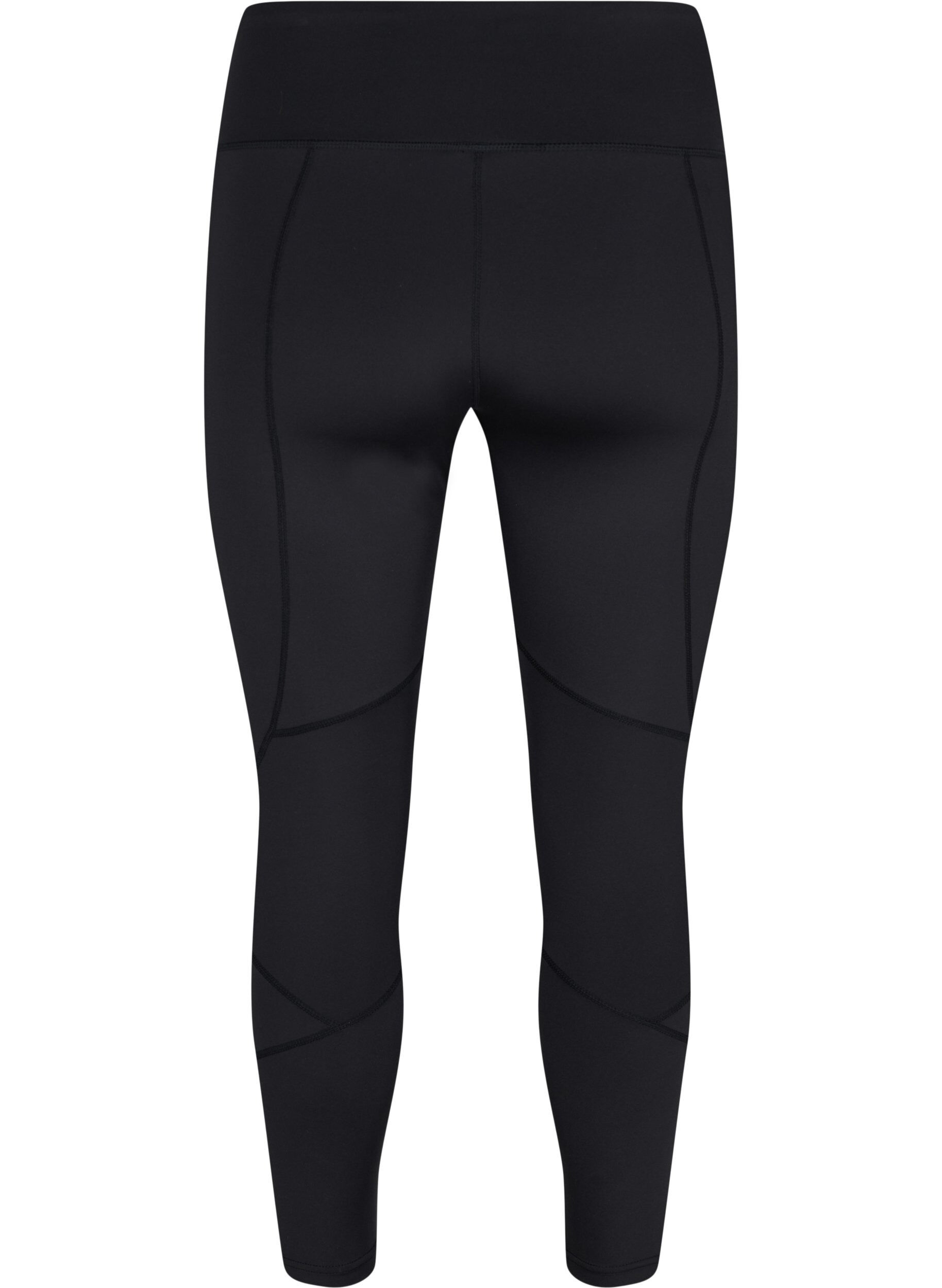 Zizzifashion Solid-coloured gym leggings, Black, Packshot image number 1