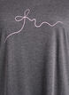 Short sleeve nightgown with text print, Black, Packshot image number 2