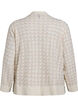 Knitted cardigan with an openwork pattern and wavy lines, Birch w. Simply T., Packshot image number 1