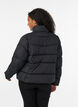 Short puffer jacket with a high collar, Black, Model image number 2