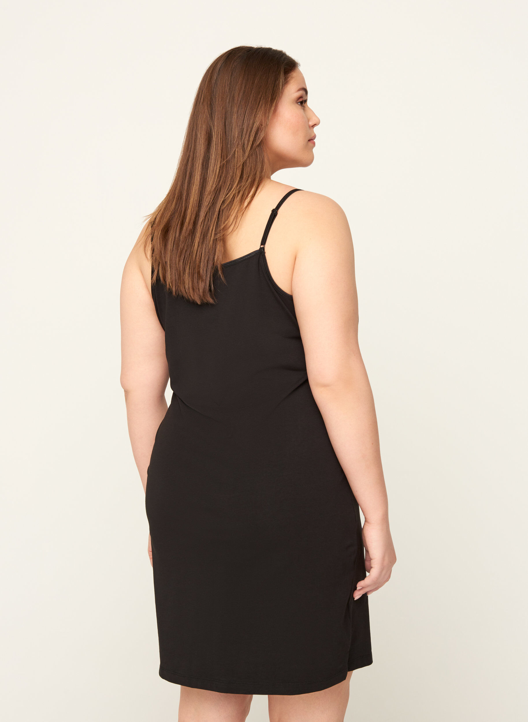 Zizzifashion Long basic top, Black, Model image number 1