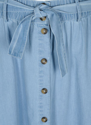 Loose denim skirt with buttons, Light blue denim, Packshot image number 2