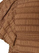 Blouse with smocked texture and ruffle sleeves, Brown, Packshot image number 2