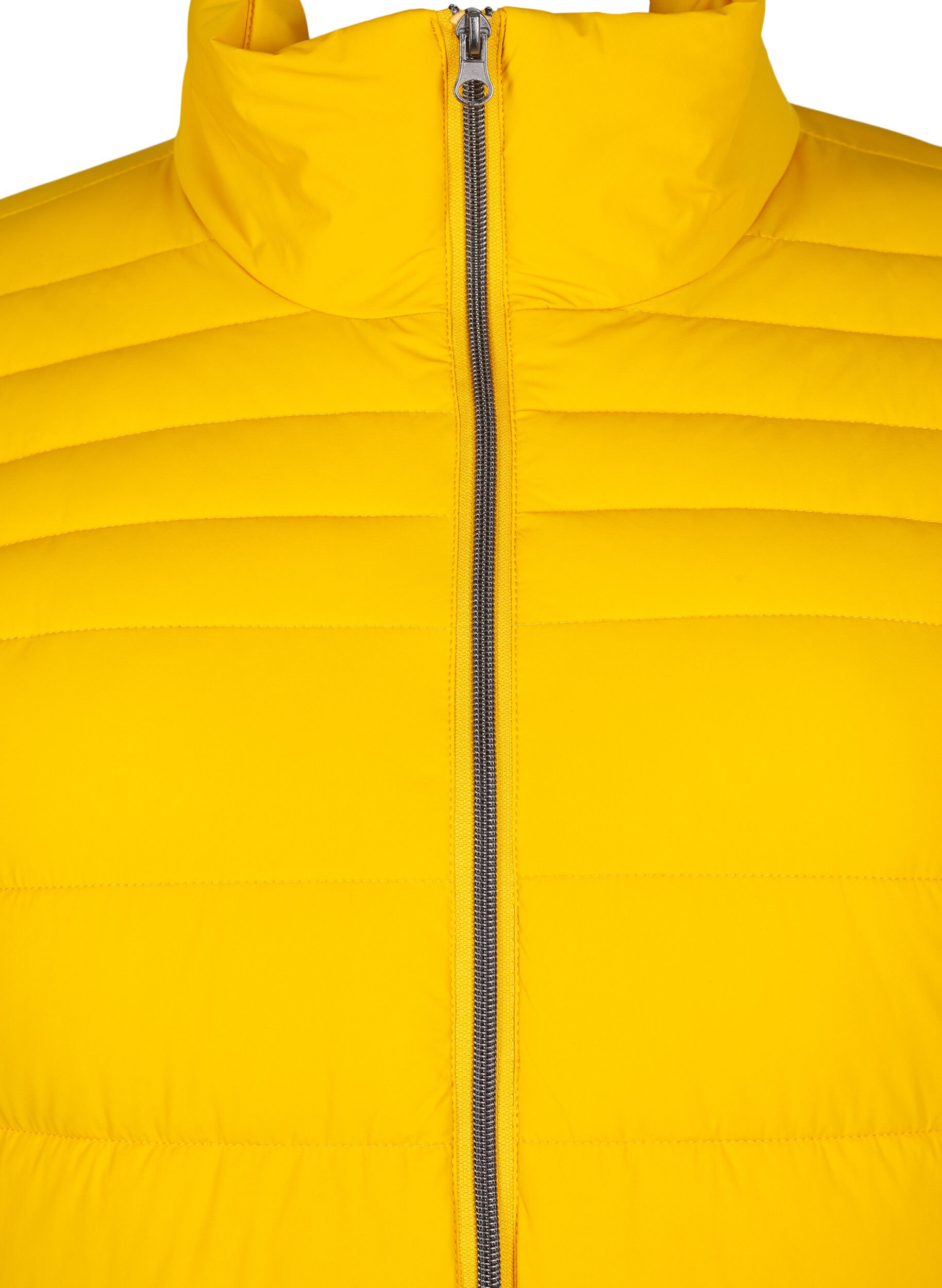 Zizzifashion Short puffer jacket with pockets, Yellow, Packshot image number 2