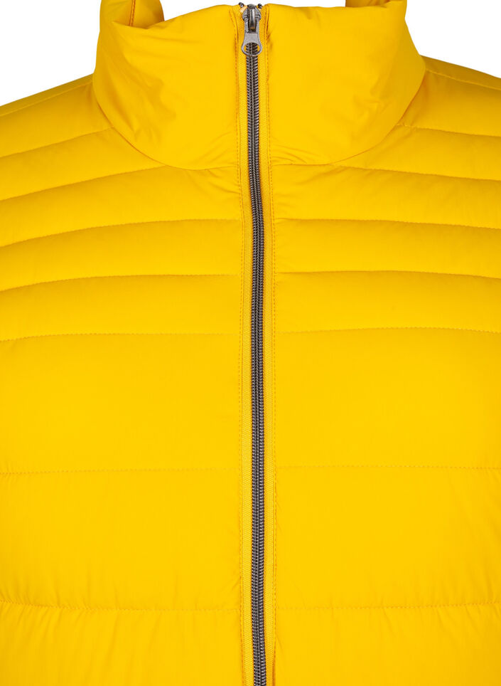 Short puffer jacket with pockets, Yellow, Packshot image number 2
