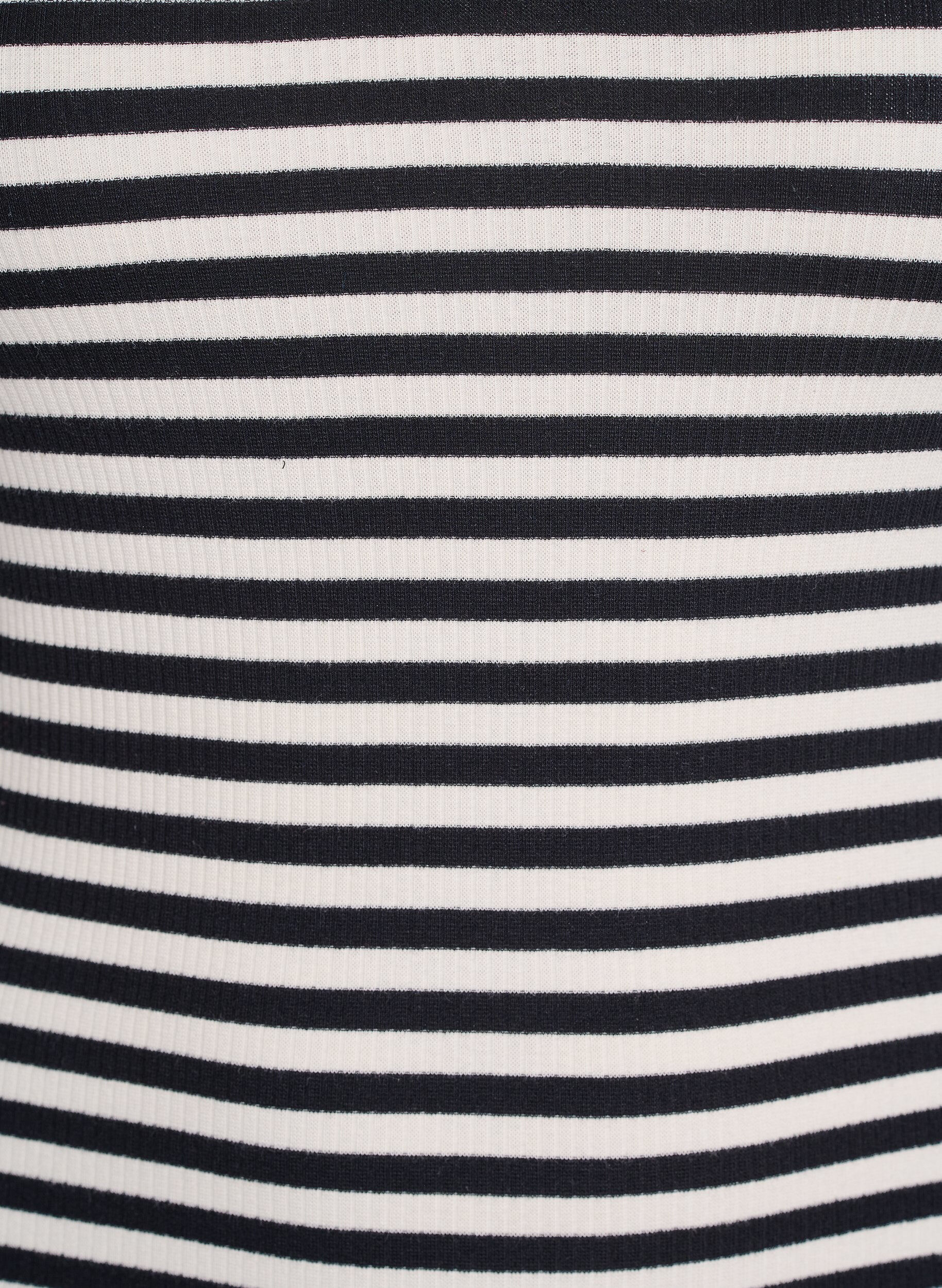 Zizzifashion Striped tank top with a rib structure, Black Snow W. Stripe, Packshot image number 2