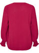 Blouse with smock cuffs and V-neck, Red, Packshot image number 1