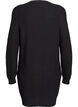 Long rib-knitted cotton cardigan, Black, Packshot image number 1