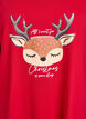 Nightdress in organic cotton with Christmas motif, Red, Packshot image number 2