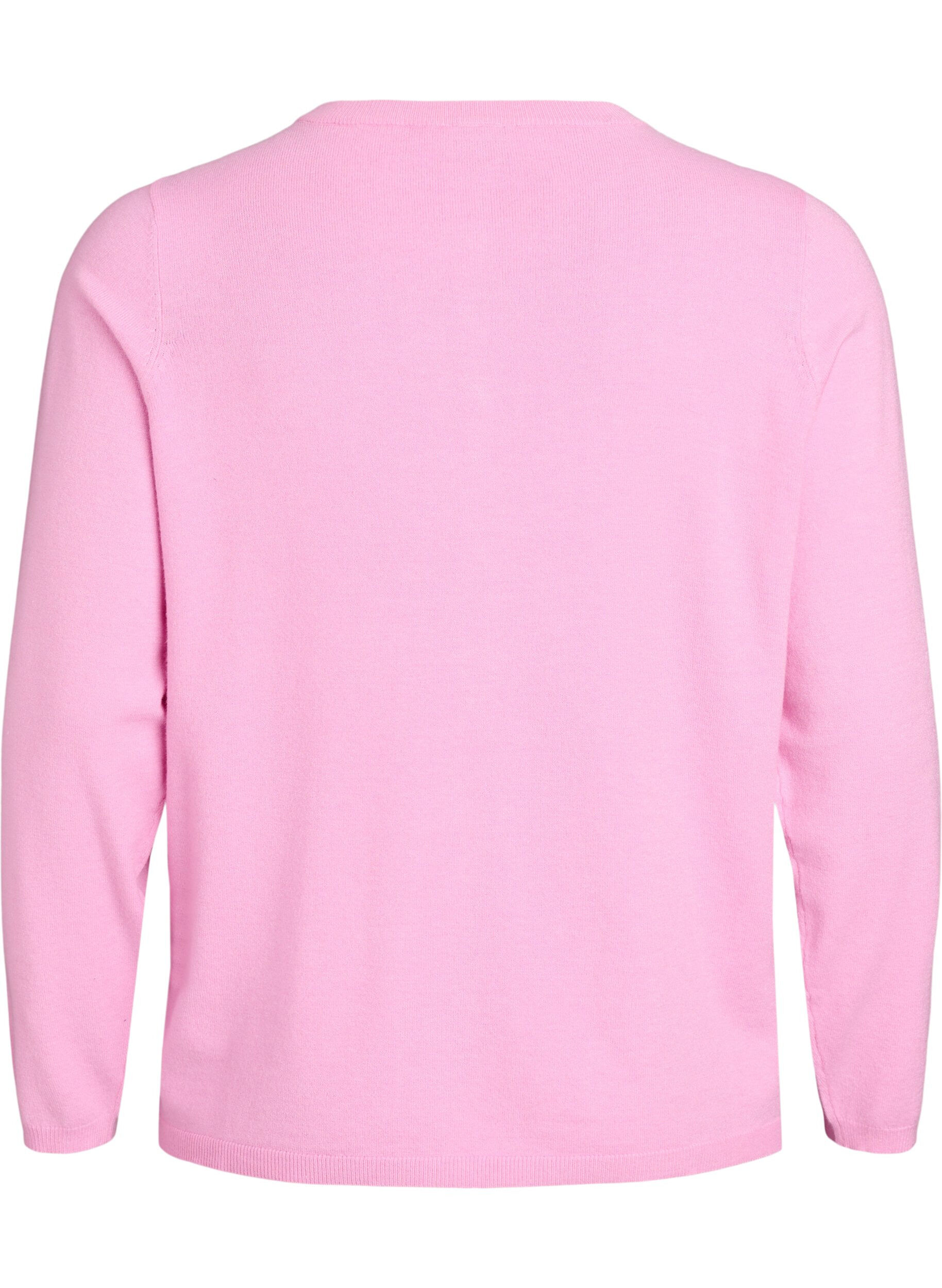 ZizzifashionCardigan with round buttons, Pink, Packshot image number 1