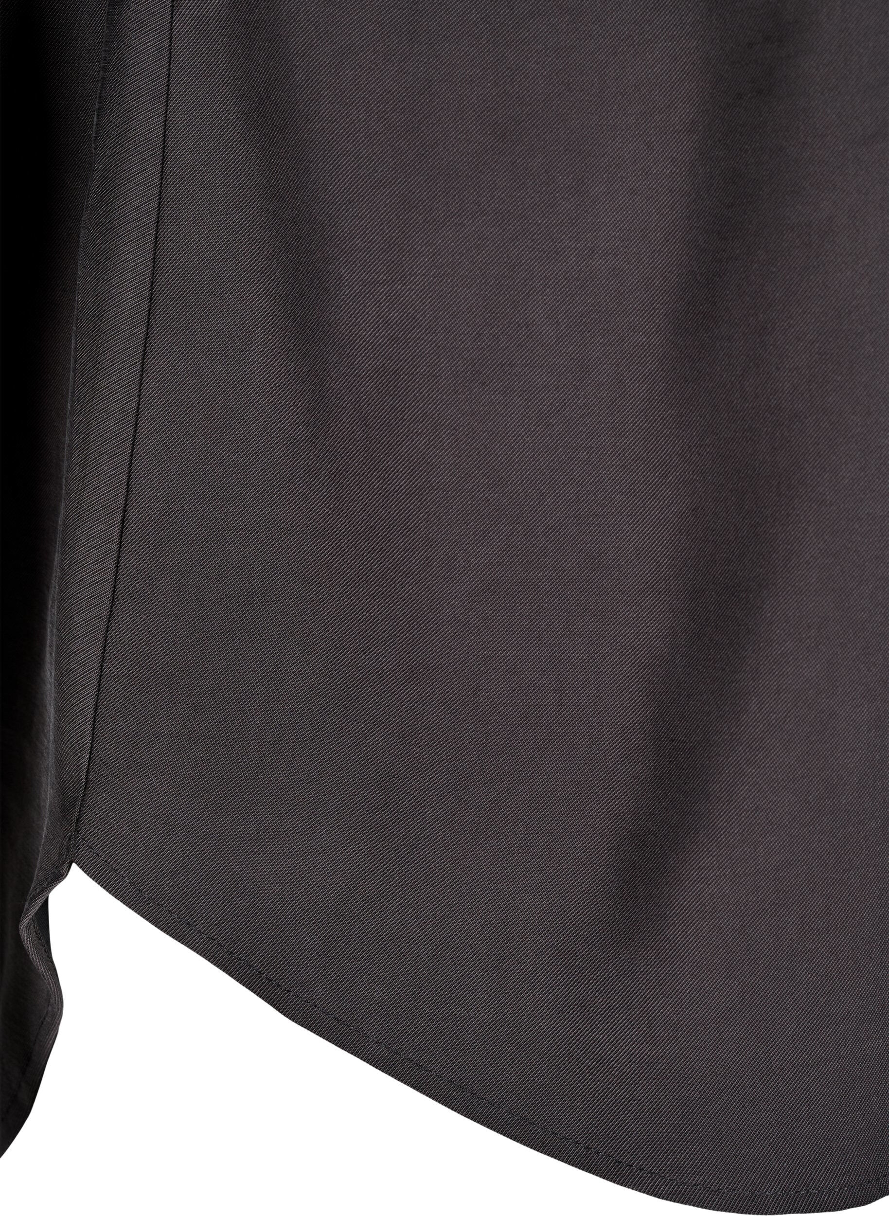 Zizzifashion FLASH - Shirt with collar and roll-up sleeves, Dark Grey, Packshot image number 4