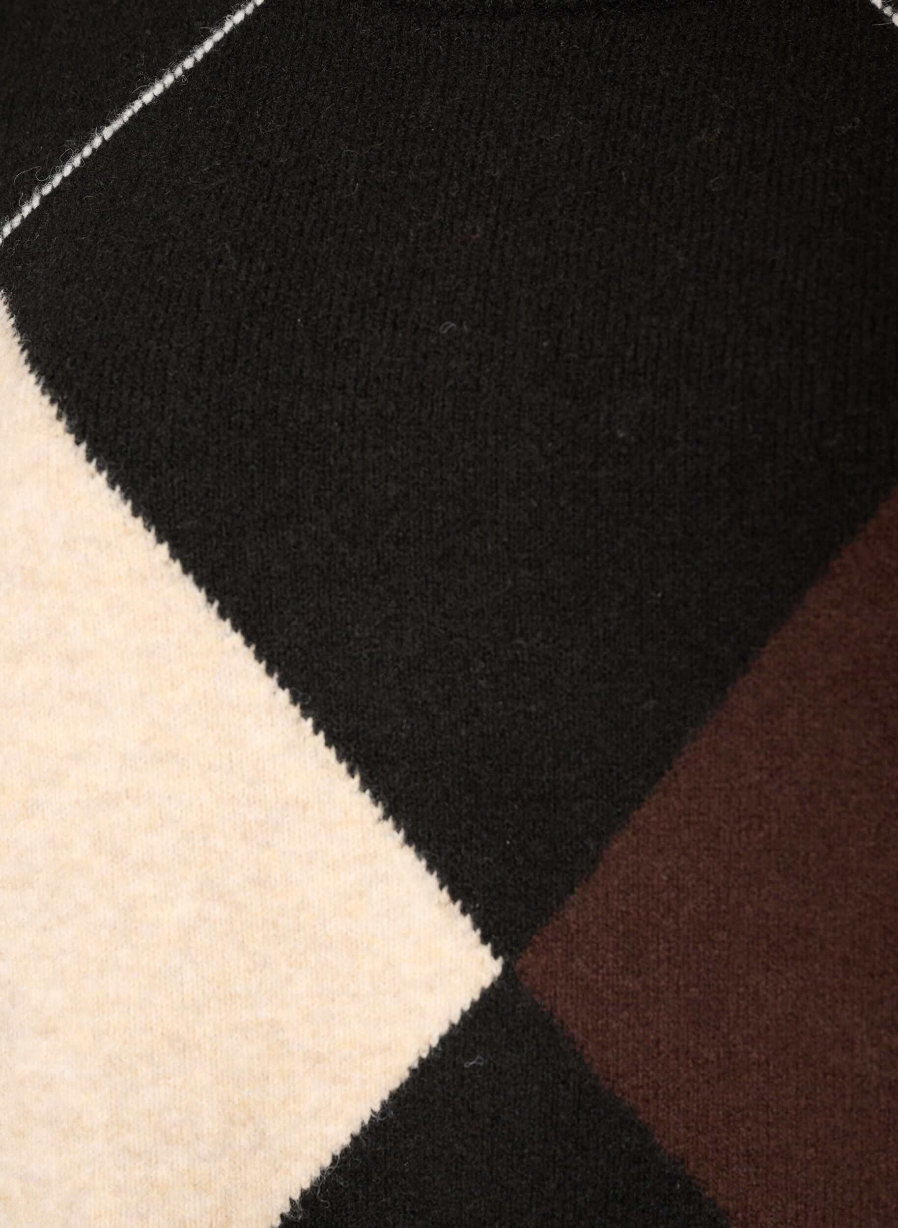 ZizzifashionKnit with harlequin pattern, Black, Packshot image number 2