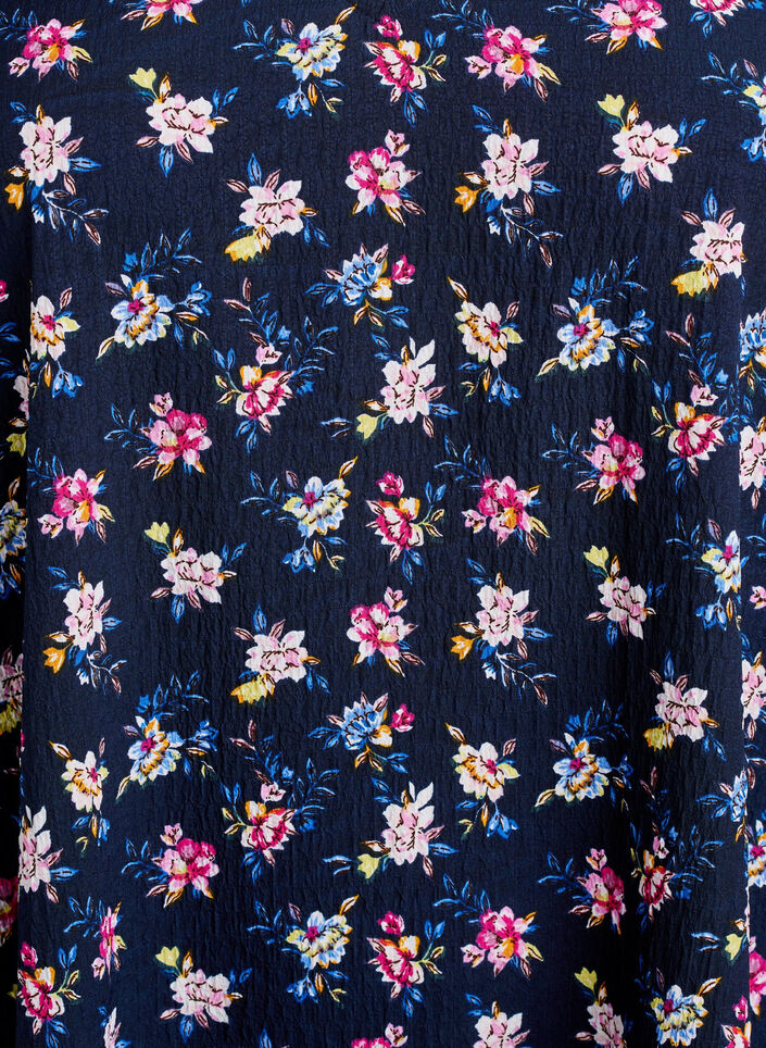 FLASH - Short-sleeved dress with a V-neck, Blue, Packshot image number 2