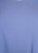 Short-sleeved woven blouse with round neck, Blue, Packshot image number 2